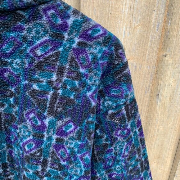 Vintage 1992 The North Face Half Zip Patterned Jacket Large - Picture 4 of 13